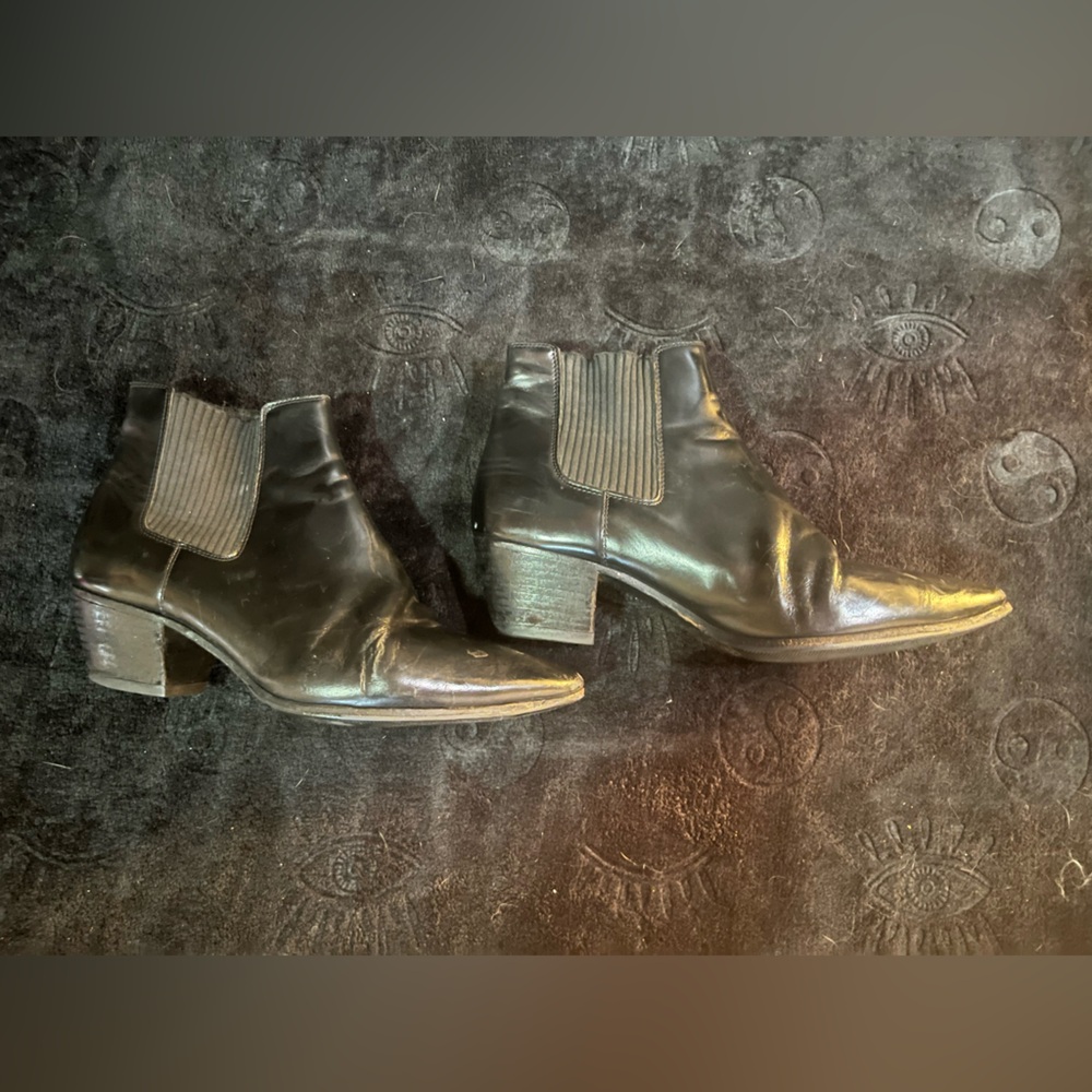 Maje Black Leather Ankle Boots